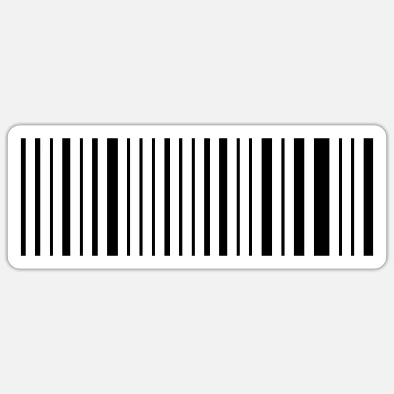 Code-barres - Sticker taille S (10 x 10 cm) - blanc mat
