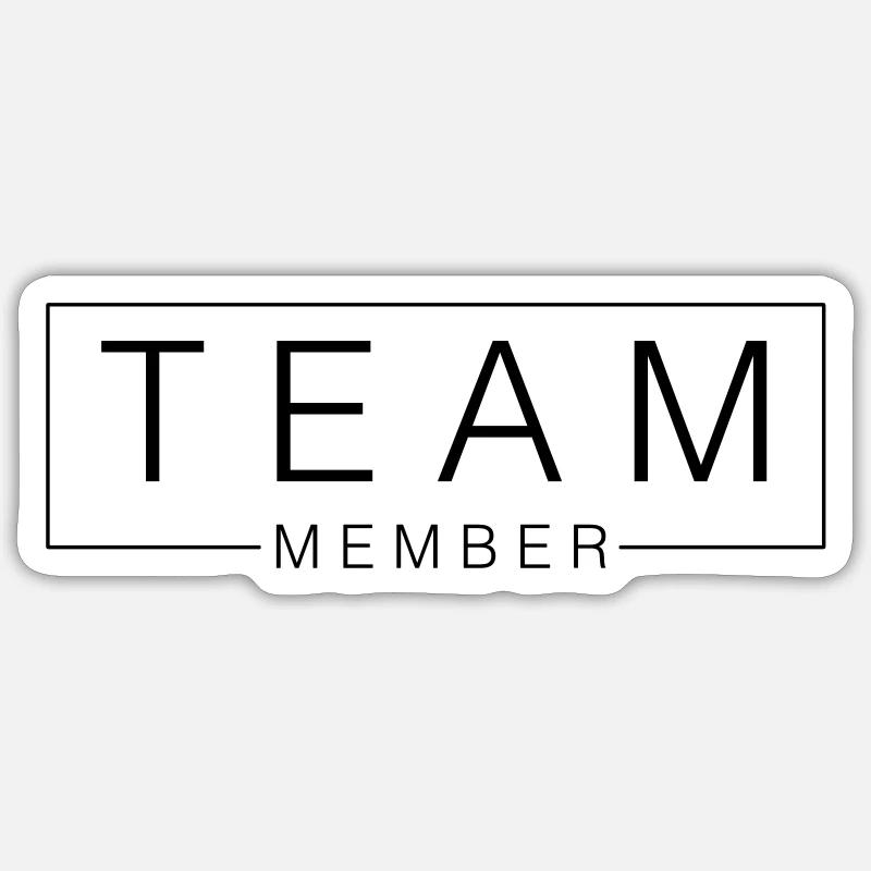 Team Members - Sticker size S (10 x 10 cm) - white matte