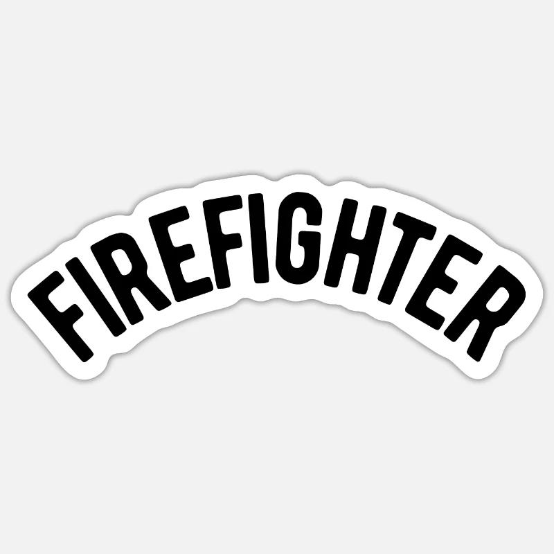 Firefighter - Sticker size S (10 x 10 cm) - white matte