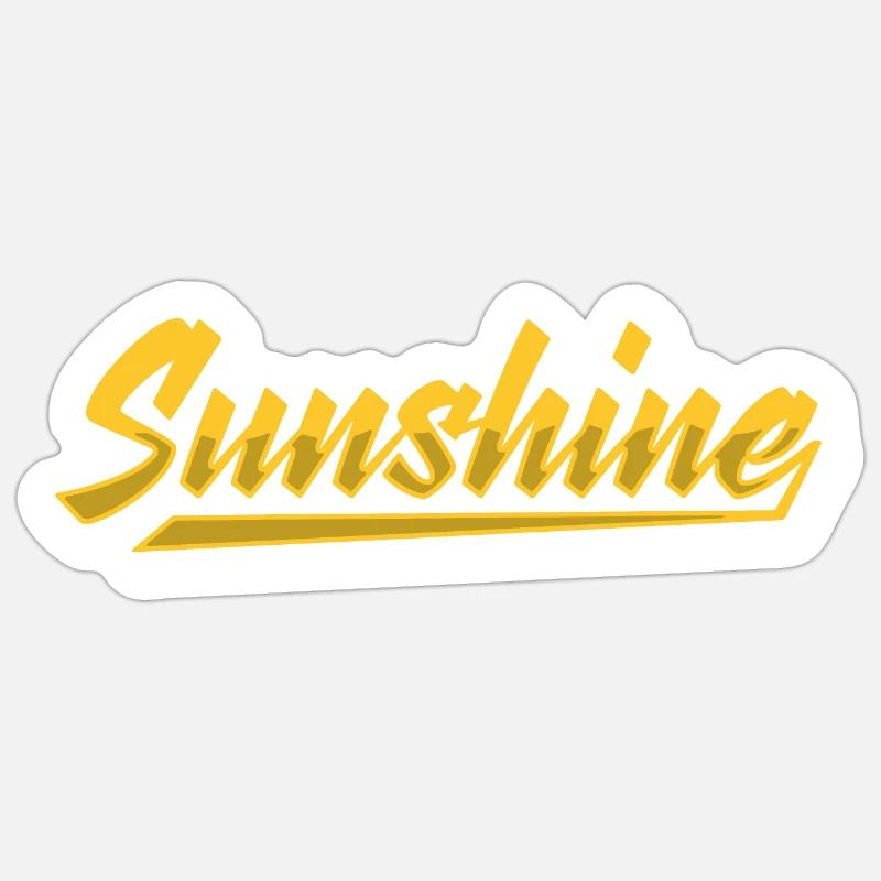 Soleil - Sticker taille S (10 x 10 cm) - blanc mat