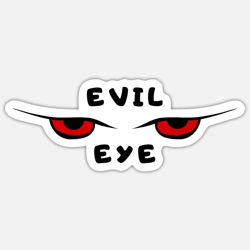 Mauvais œil - Sticker taille S (10 x 10 cm) - blanc mat