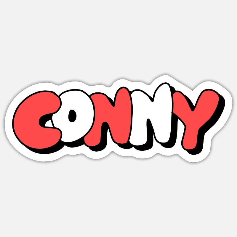 Conny - Sticker taille S (10 x 10 cm) - blanc mat