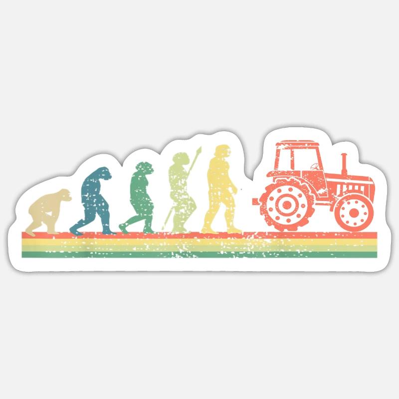 Traktor Evolution Bauer Farmer Tractor Landwirt Sticker size S (10 x 10 cm)