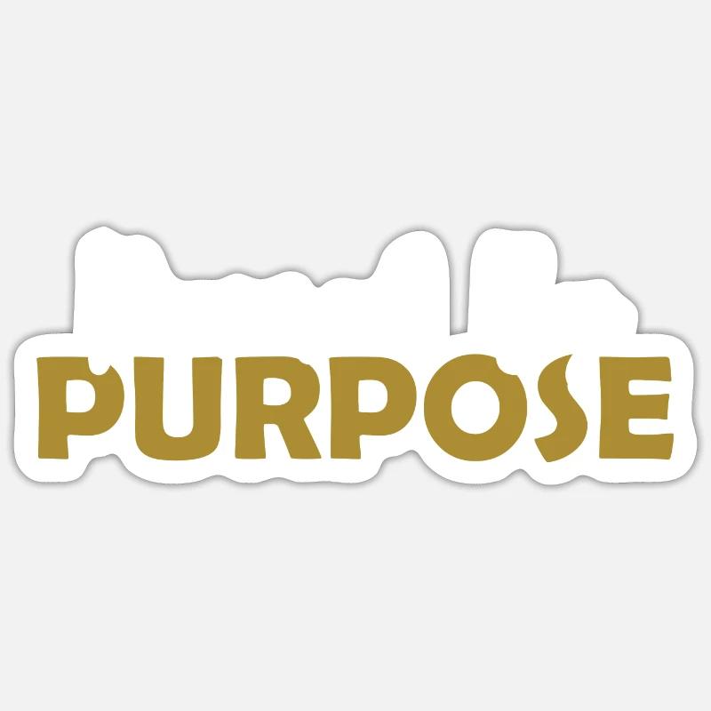 Powered by Purpose - Sticker Größe S (10 x 10 cm) - Mattweiß