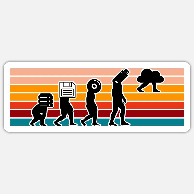 Evolution Of Man Coding Software Developer Program Sticker Größe S (10 x 10 cm)