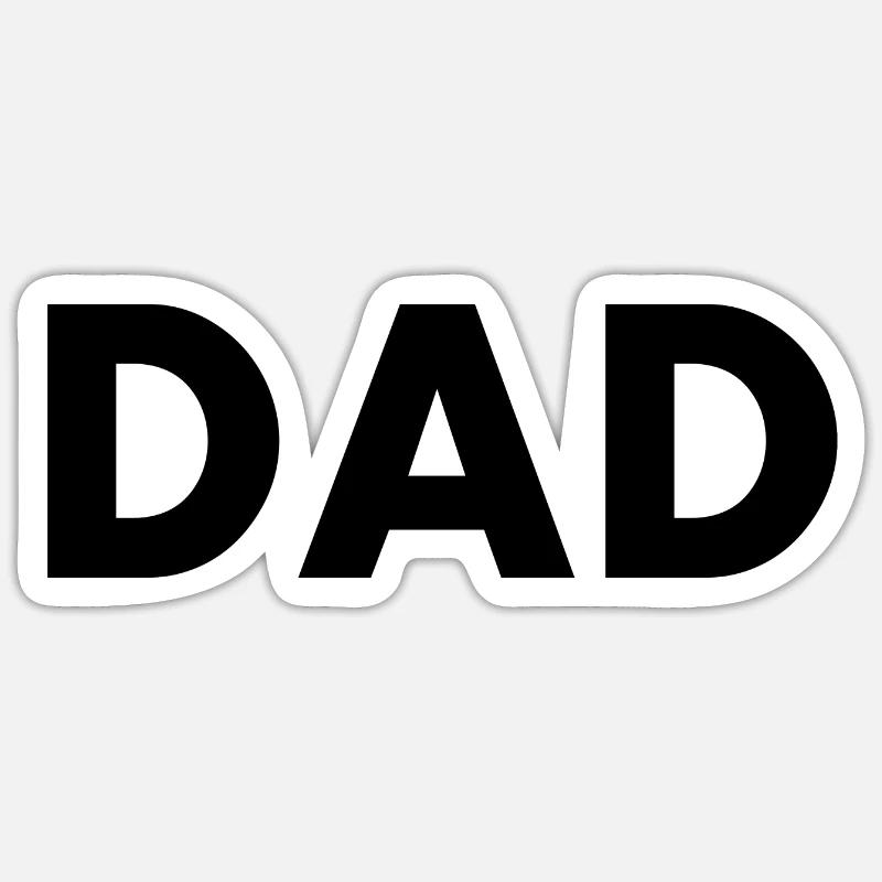 Dad - Sticker Größe S (10 x 10 cm) - Mattweiß
