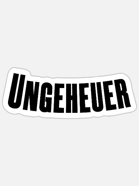 Ungeheuer - Sticker Größe S (10 x 10 cm) - Mattweiß