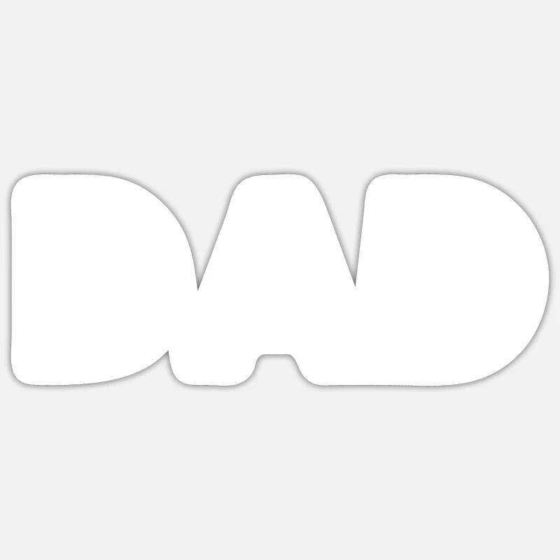 Dad - Sticker size S (10 x 10 cm) - white matte