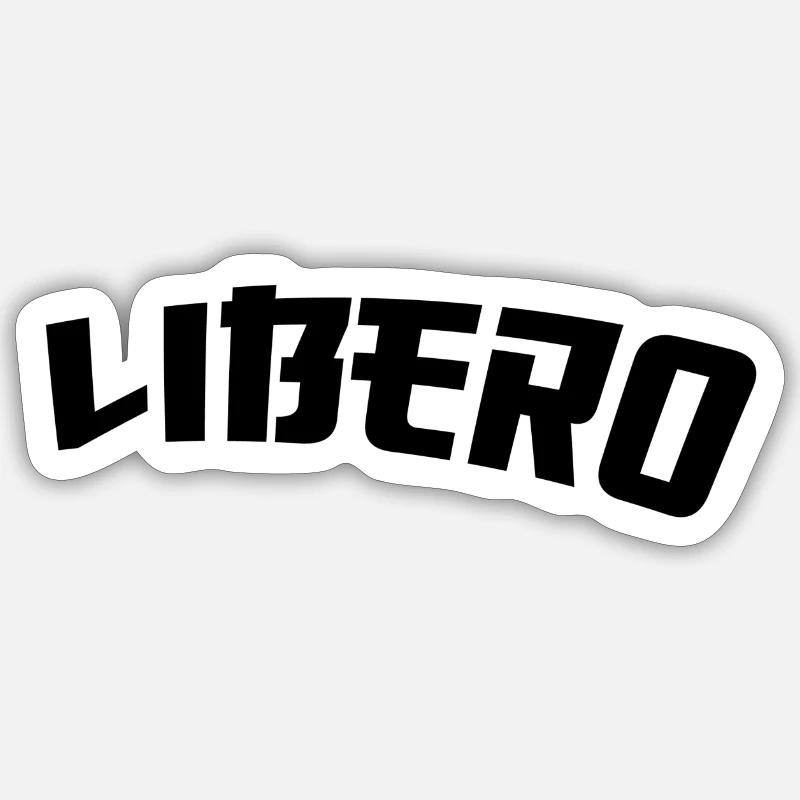 Libéro - Sticker taille S (10 x 10 cm) - blanc mat