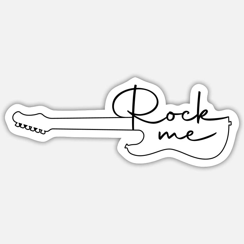Rock Me - Sticker Größe S (10 x 10 cm) - Mattweiß