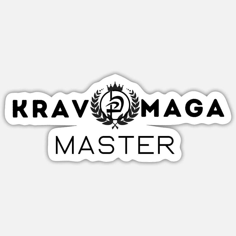 Krav Maga Master - Sticker Größe S (10 x 10 cm) - Mattweiß
