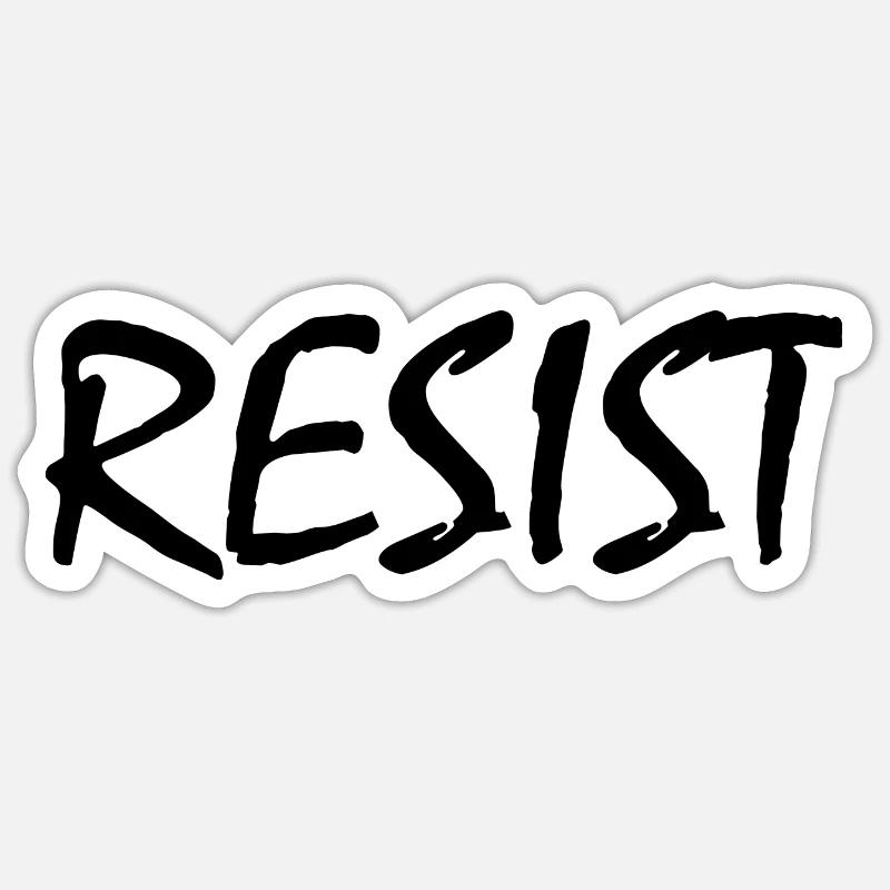 Resist - Sticker taille S (10 x 10 cm) - blanc mat