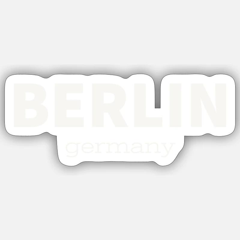 BERLIN - Sticker Größe S (10 x 10 cm) - Mattweiß