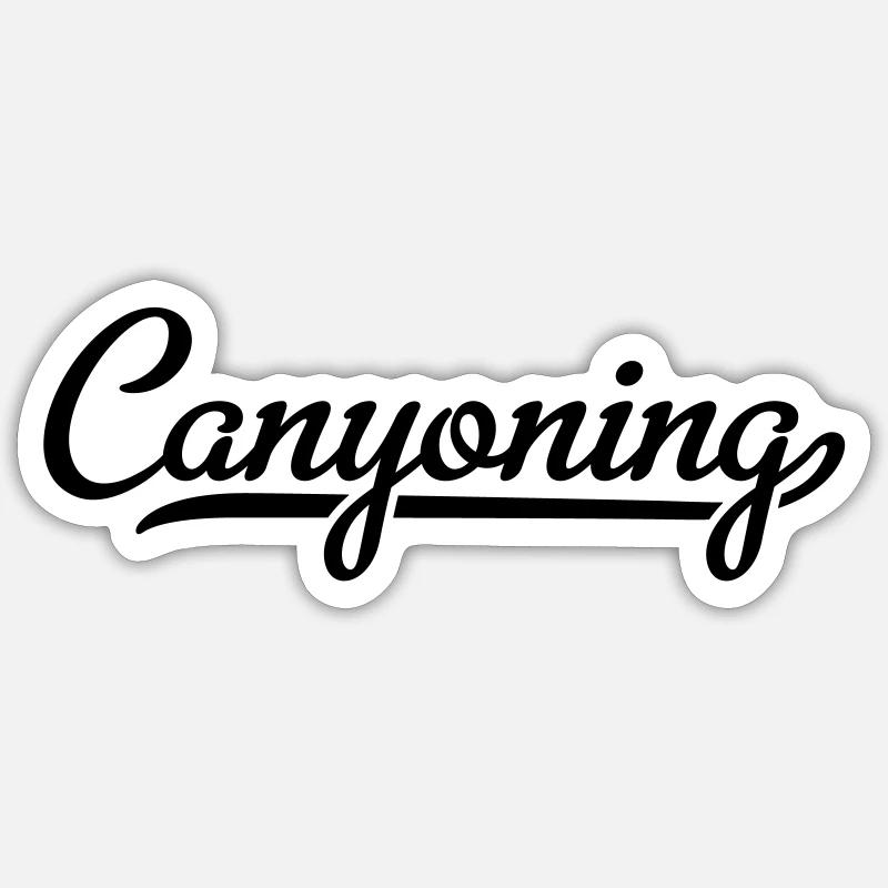 Canyoning - Sticker size S (10 x 10 cm) - white matte
