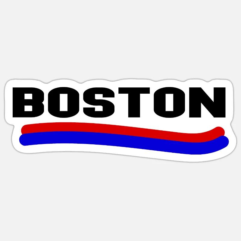 Boston - Sticker Größe S (10 x 10 cm) - Mattweiß