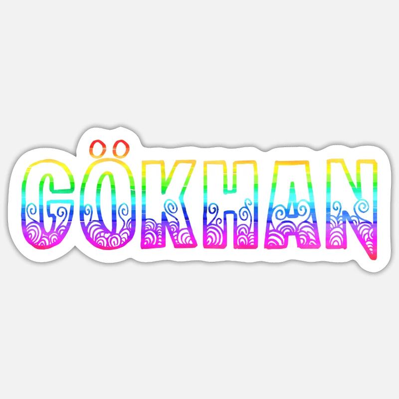gökhan rs regenbogen - Sticker Größe S (10 x 10 cm) - Mattweiß