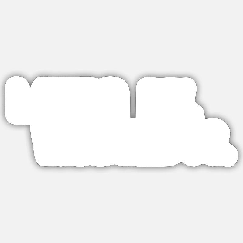 Schlichtes Textdesign Sticker Größe S (10 x 10 cm)