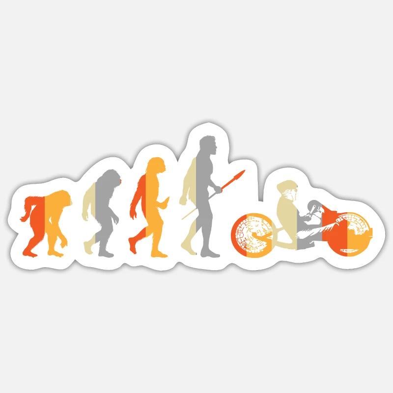 Evolution Handbike - Sticker size S (10 x 10 cm) - white matte