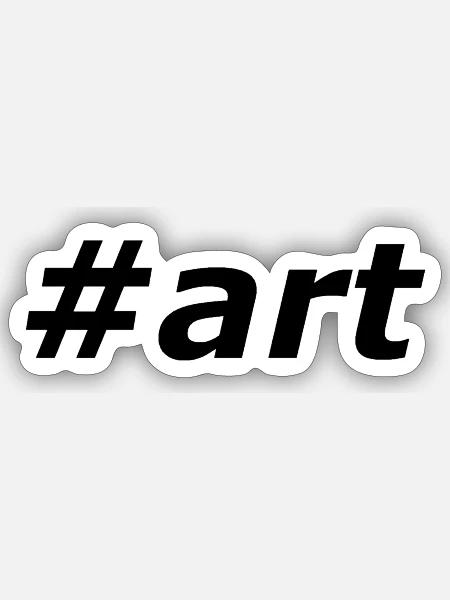 #art - Sticker taille S (10 x 10 cm) - blanc mat