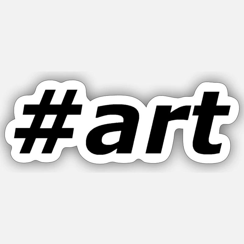#art - Sticker size S (10 x 10 cm) - white matte