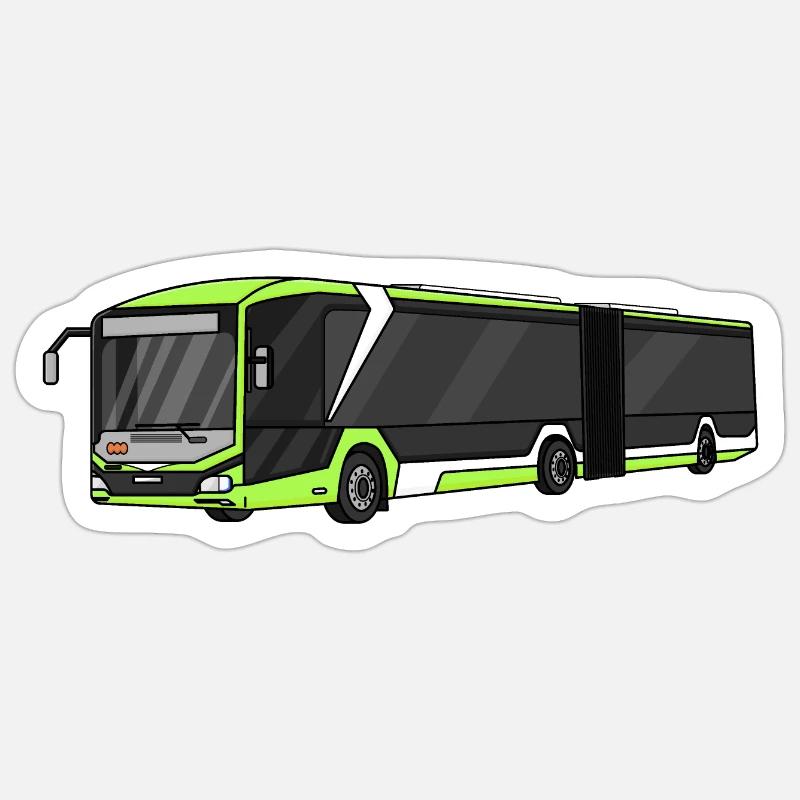 Bus, school bus, bus driver - Sticker size S (10 x 10 cm) - white matte