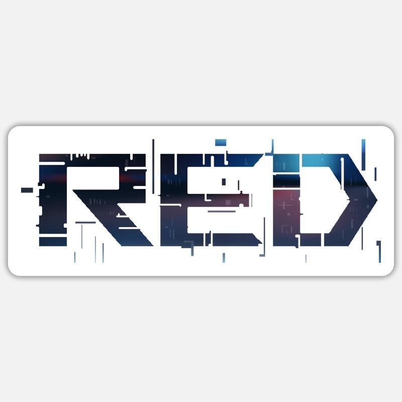 rot - Sticker Größe S (10 x 10 cm) - Mattweiß