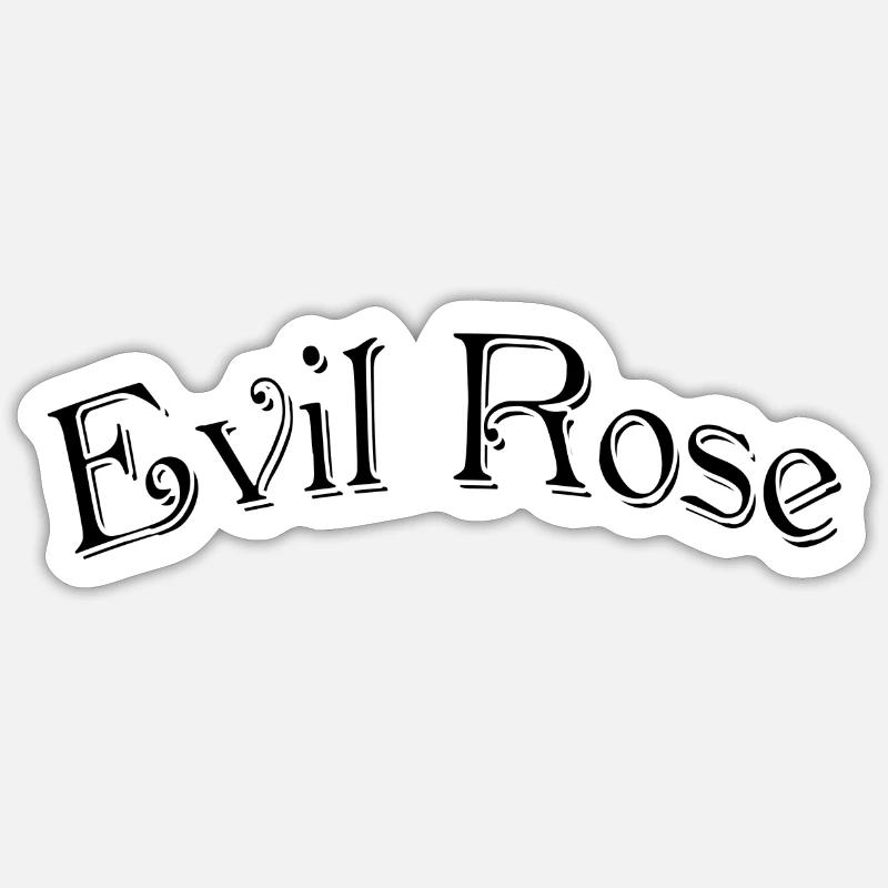 Evil rose - Sticker size S (10 x 10 cm) - white matte
