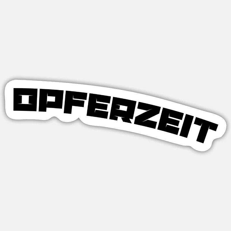 Temps de la victime - Sticker taille S (10 x 10 cm) - blanc mat