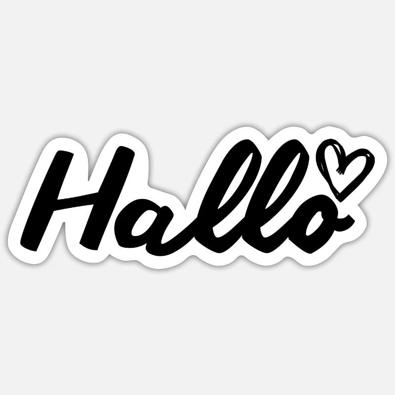 Hello Sticker size S (10 x 10 cm)