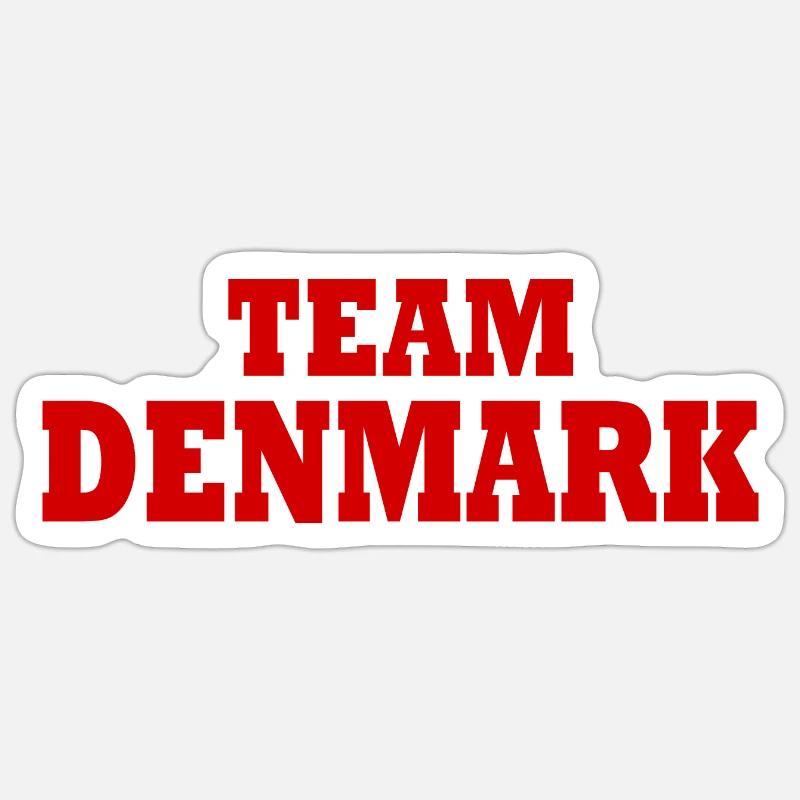 Danemark - Sticker taille S (10 x 10 cm) - blanc mat