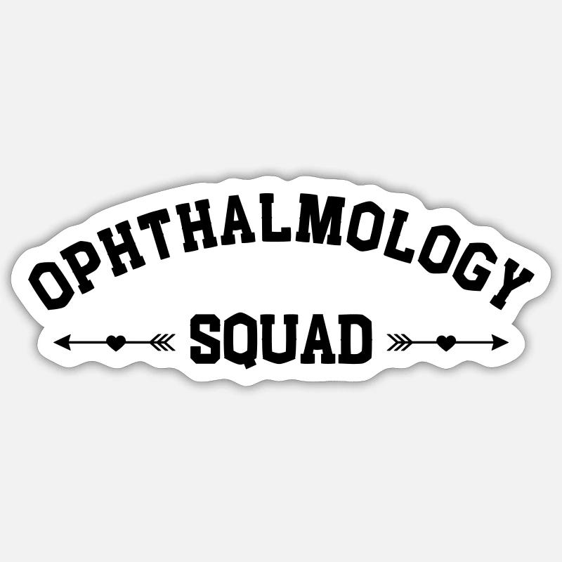 Escouade d’ophtalmologie - Sticker taille S (10 x 10 cm) - blanc mat