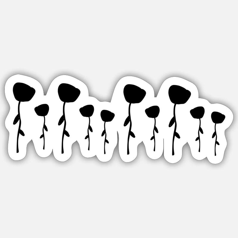 plantation de fleurs de rose Sticker taille S (10 x 10 cm)