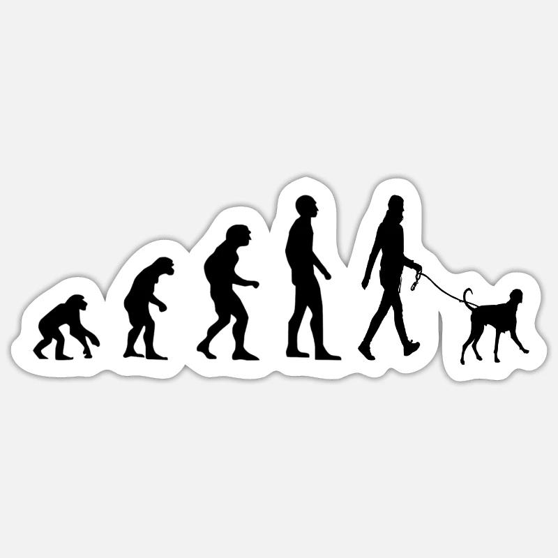 Dog owner dog evolution Sticker size S (10 x 10 cm)