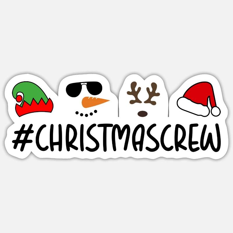 Whimsical Christmas Collage Sticker size S (10 x 10 cm)