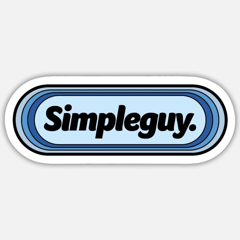 SimpleGuy Lozenge Cold Colours Sticker size S (10 x 10 cm)