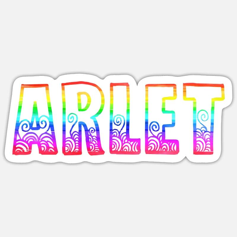 arlet rs arc-en-ciel - Sticker taille S (10 x 10 cm) - blanc mat