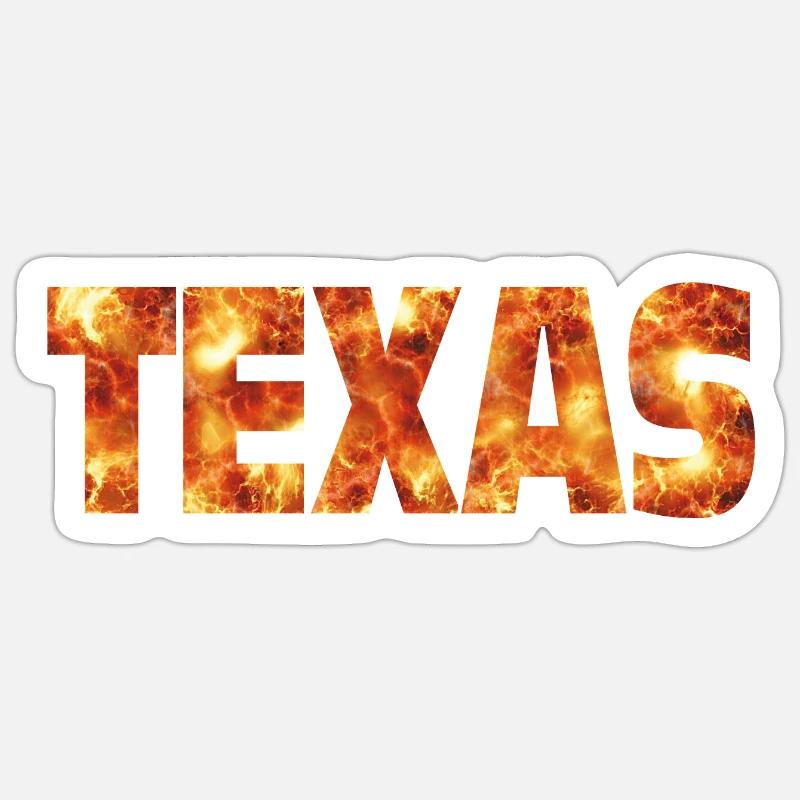 Texas - Sticker size S (10 x 10 cm) - white matte