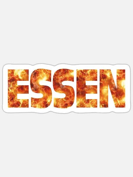 Essen - Sticker Größe S (10 x 10 cm) - Mattweiß