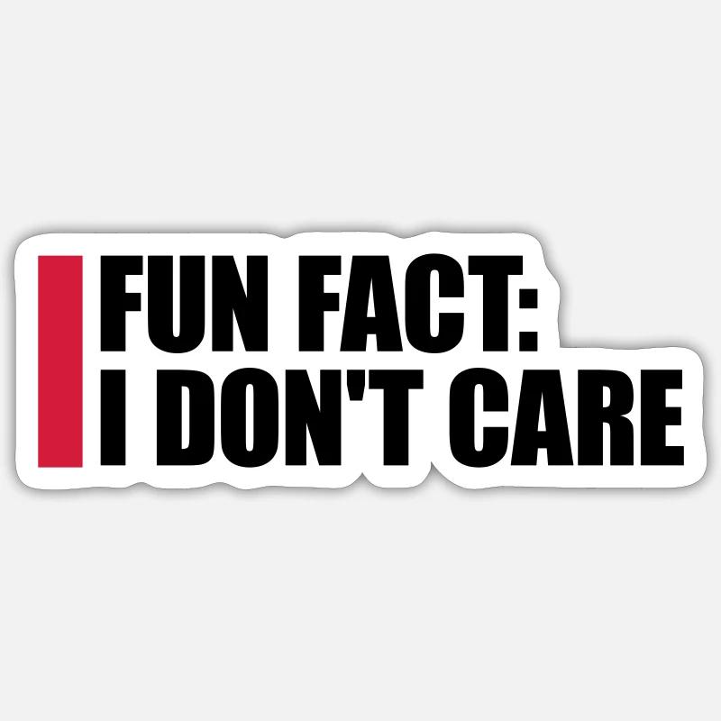 Je me fiche des faits - Sticker taille S (10 x 10 cm) - blanc mat
