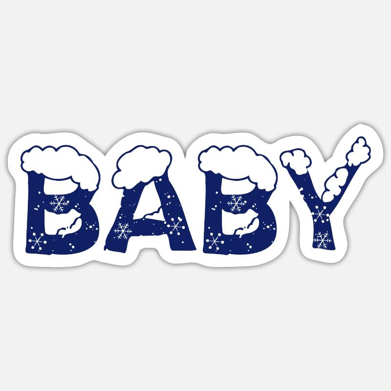 Text Eis Weihnachtskostüm Baby Sticker Größe S (10 x 10 cm)
