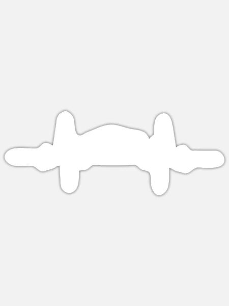 Heartbeat Extrem-Gleitschirmfliegen - Sticker Größe S (10 x 10 cm) - Mattweiß