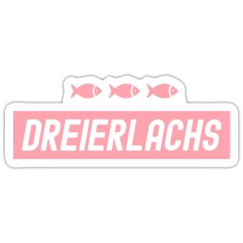 Dreierlachs Bremen 3erlachs Fisch Geschenk - Sticker Größe S (10 x 10 cm) - Mattweiß - Vorne