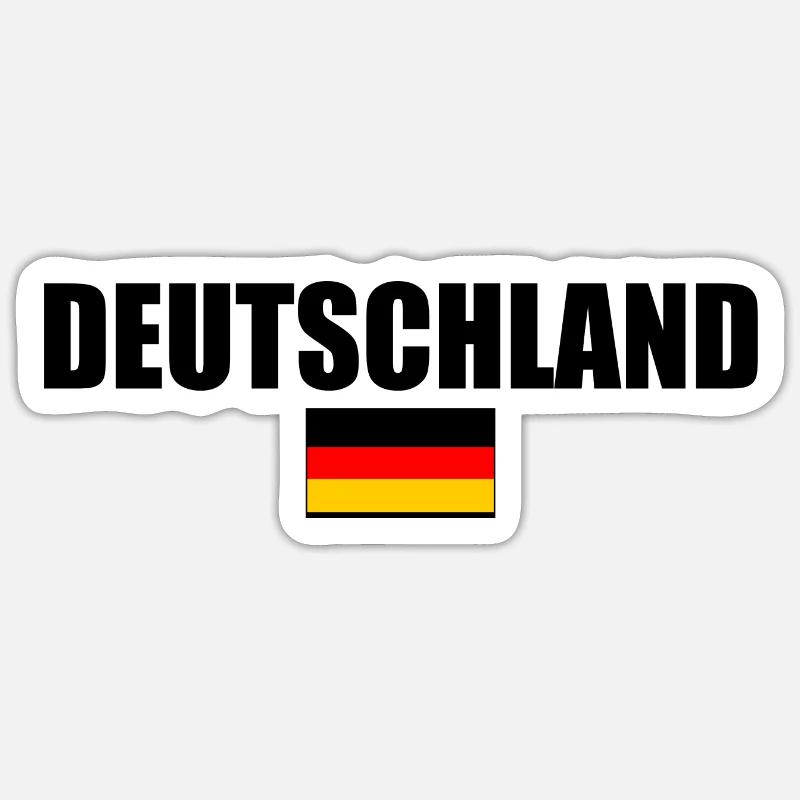 GERMANY GERMAN FLAG - Sticker size S (10 x 10 cm) - white matte