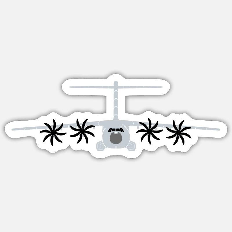 A400M grau Sticker Größe S (10 x 10 cm)