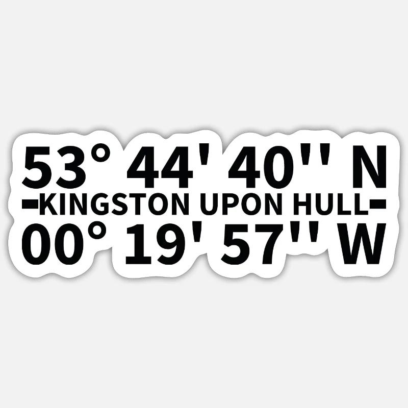 Kingston upon Hull coordinates Sticker size S (10 x 10 cm)
