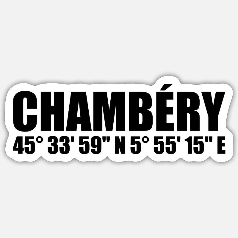 Chambéry coordinates Sticker size S (10 x 10 cm)
