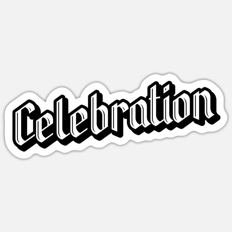 Celebration - Sticker Größe S (10 x 10 cm) - Mattweiß