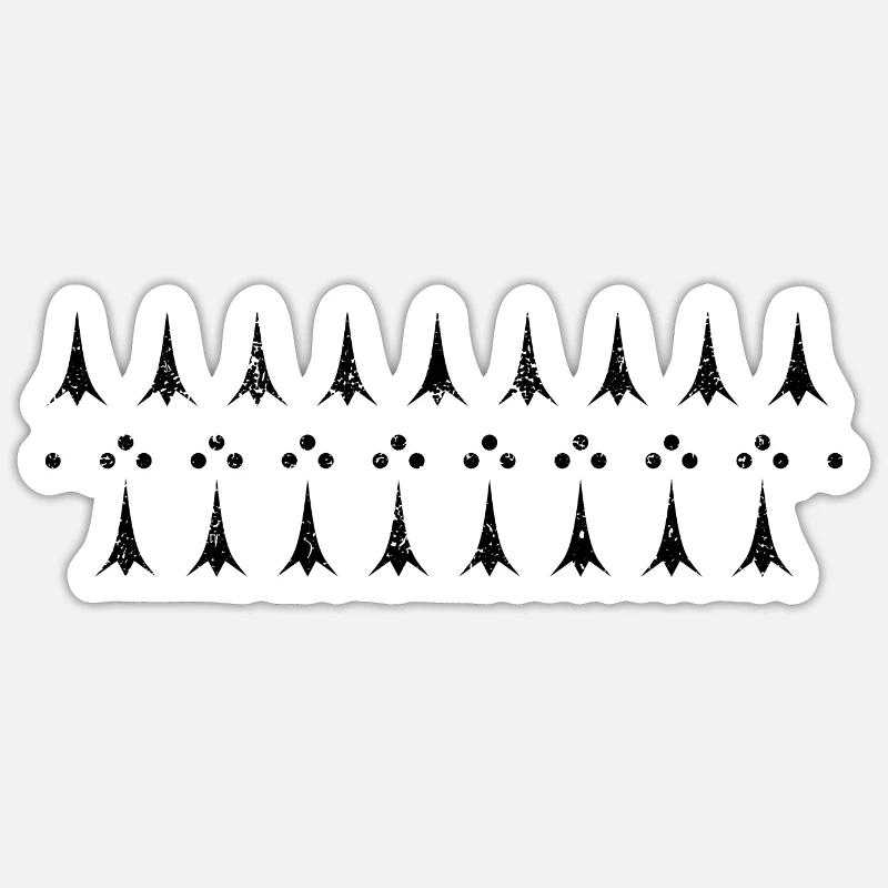 Pattern Ornament Line - Royal Weasel Tail Sticker size S (10 x 10 cm)