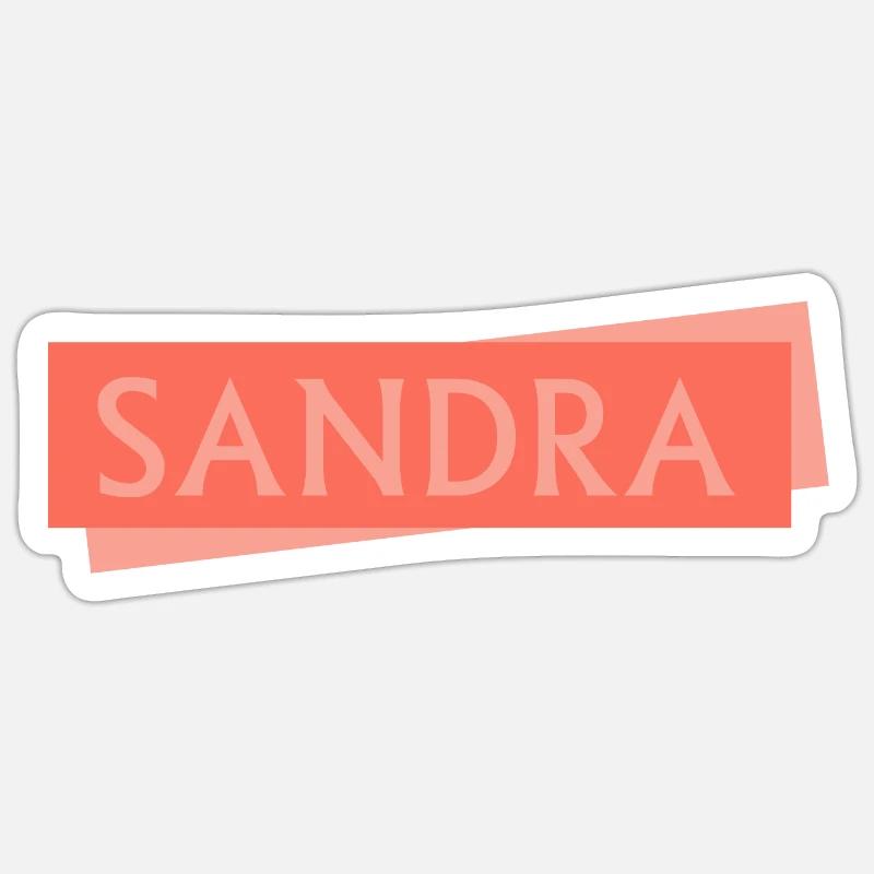 Sandra - Sticker Größe S (10 x 10 cm) - Mattweiß
