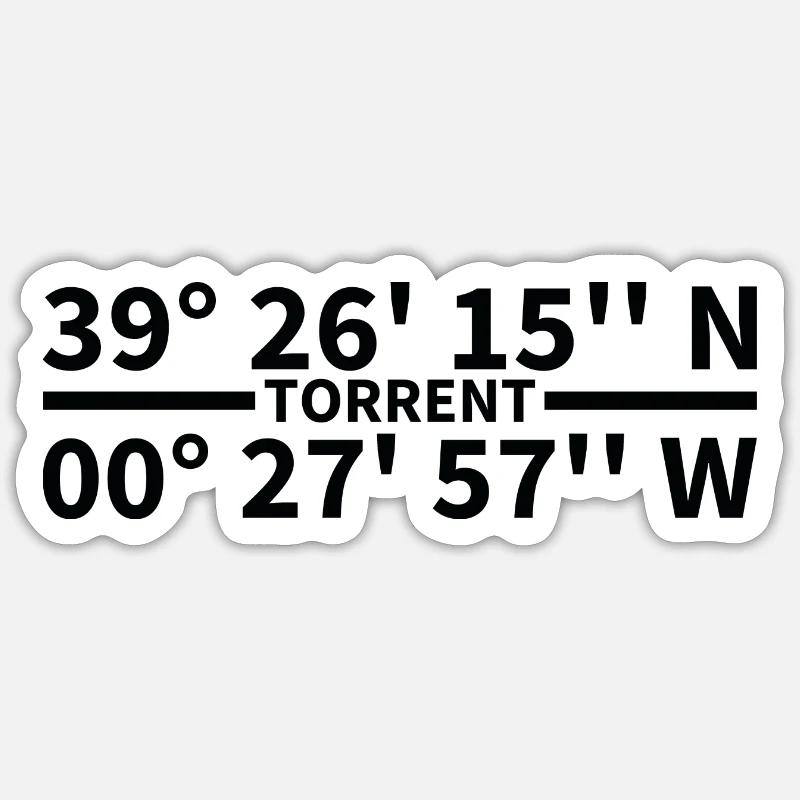 Coordonnées du torrent Sticker taille S (10 x 10 cm)